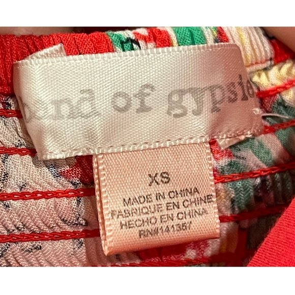 BAND OF GYPSIES Red Floral Maxi Long Dress - Picture 2 of 3